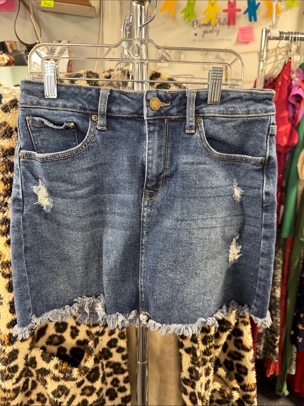 Just black denim skirt S // 091935